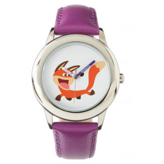 Relógio Fox Watch de cartoon malicioso