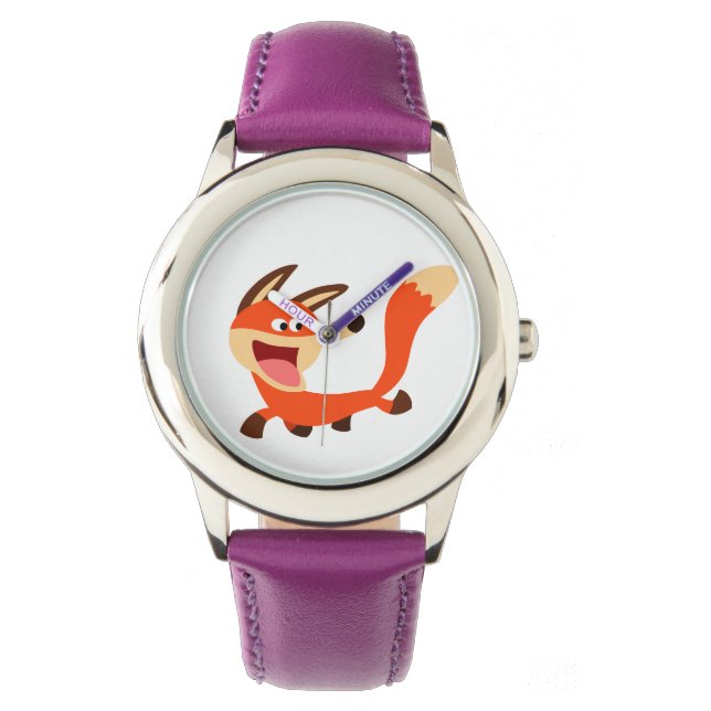 Relógio Fox Watch de cartoon malicioso (Frente)