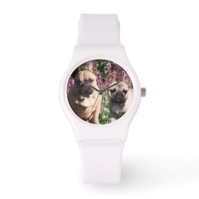 Relógio Französische Bulldogge Armbanduhr (Frente)