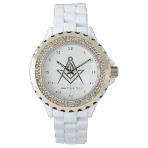 Relógio Freemason Ladies Night Square Compass Masonic Gift