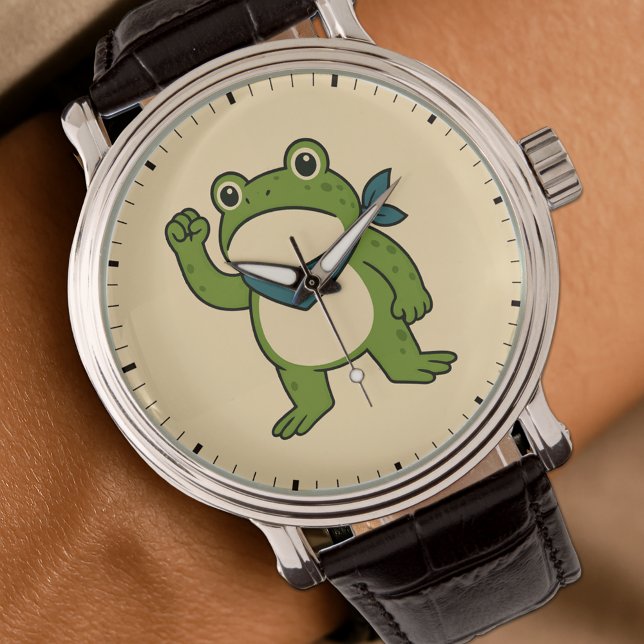 Relógio Frogs Against Fascism Portland Frog Protest (Criador carregado)