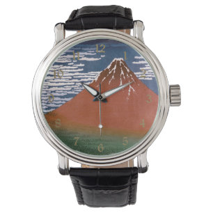 Relógio Fuji Vermelha, Vulcão Aka Fujiyama Katsushika Hoku