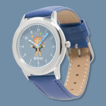 Fun personalized kid watch with juggler lion