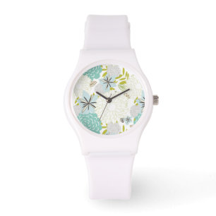 Relógio Fundo floral