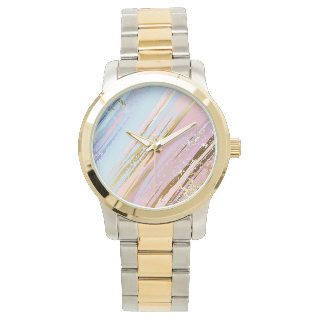 Relógio Fundo Rosa Texturizado (Frente)