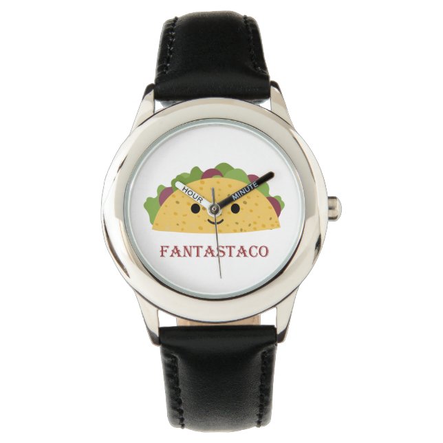 Relógio Funny Fantastaco Taco Pun Cute Kawaii Taco (Frente)