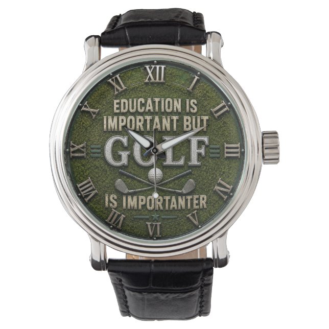 Relógio Funny Golf Decor Golfer Gift Rustic (Frente)
