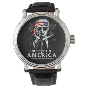 Relógio Funny Trump Golfo Dos EUA 2025 4 De Julho