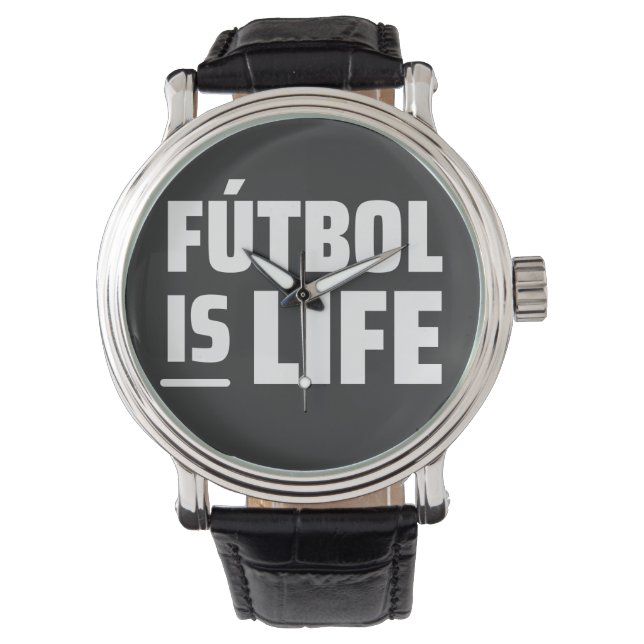 Relógio futebol é vida, futebol, futebol americano (Frente)