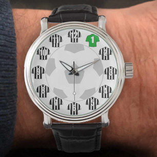 Relógio Futebol Watch - com camisas em preto e branco