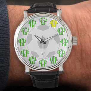 Relógio Futebol Watch - com camisas verdes e riscadas