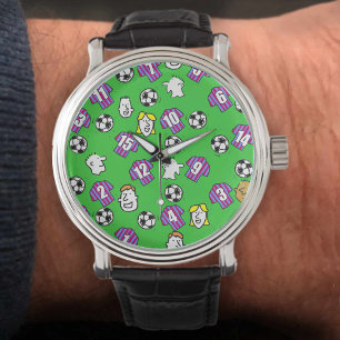 Relógio Futebol Watch - com Clarete e Camisas Azuis