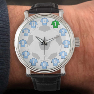 Relógio Futebol Watch - com Sky Blue Shirts