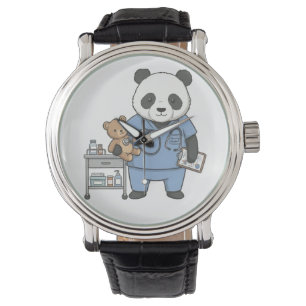 Relógio Futuro Enfermeiro Panda: Adorável Estudante de Med