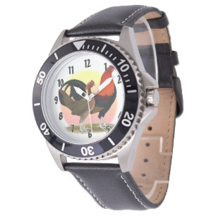 Relógio Galinha anã de jogo inglesa velha:  Vermelho do B