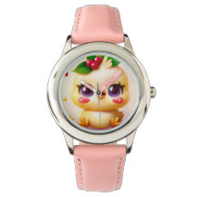 Galinha-bebê Kawaii, bonita com Holly