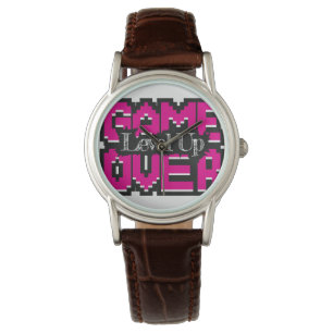Relógio Game Over, Level Up: Mundo de Jogos Retro Pixelado