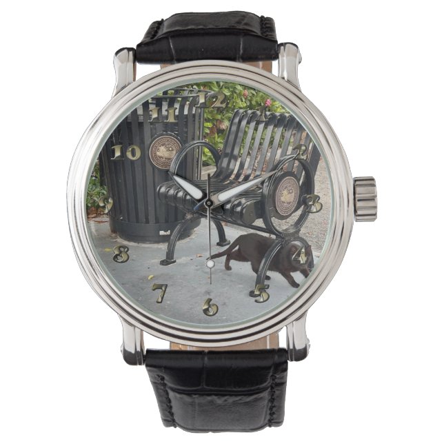 Relógio Gatinho no Parque (Frente)