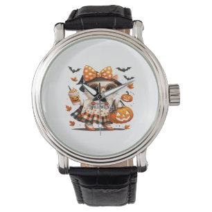 Relógio Gato Bonito de Halloween - Gatinho de Bruxas Kawai