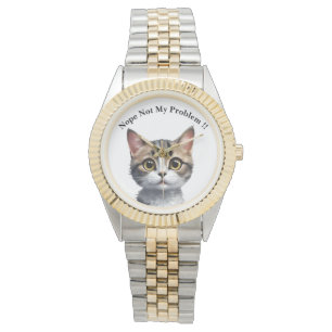 Relógio Gato Engraçado Diz Que Não É Meu Problema,
