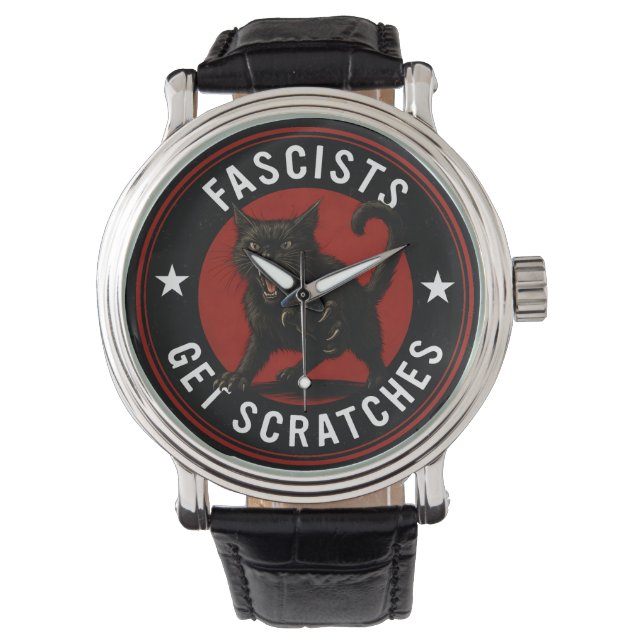 Relógio Gatos Contra Fascistas (Frente)