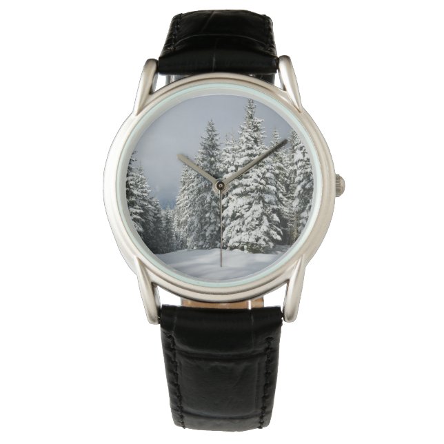 Relógio Gelo e neve | Pine Woodland, Áustria (Frente)