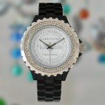 Relógio Gift for Partner. 40th Birthday Gift Watch<br><div class="desc">Gift watch for Partner on her birthday. Special watch with inscription. 40th birthday gift. Watch has inscription plus the message "With Love". Also the names of each partner. White watch face.</div>