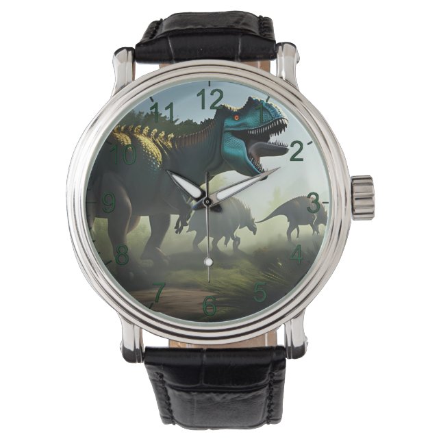 Relógio Giganotossaurus Dinossauros Prowling, Mens Watch (Frente)