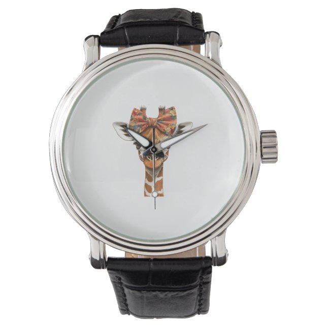 Relógio Giraffe Boho Wildflower Coquette Arco Mãe Mães D (Frente)