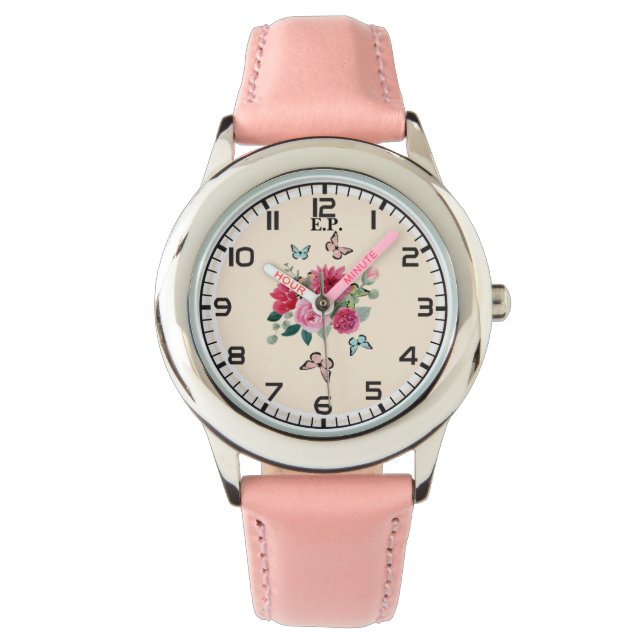 Relógio Girls eWatch - personalize com iniciais (Frente)