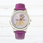 Relógio Girls Purple Floral Horse<br><div class="desc">Designed for the girl who dreams of ponies and lavender skies, this cute girls purple and pink floral horse watch is more than an accessory — it’s a keepsake she’ll treasure. Featuring a soft watercolor horse design, this watch makes a heartfelt birthday gift for young horse lovers, reminding her with...</div>