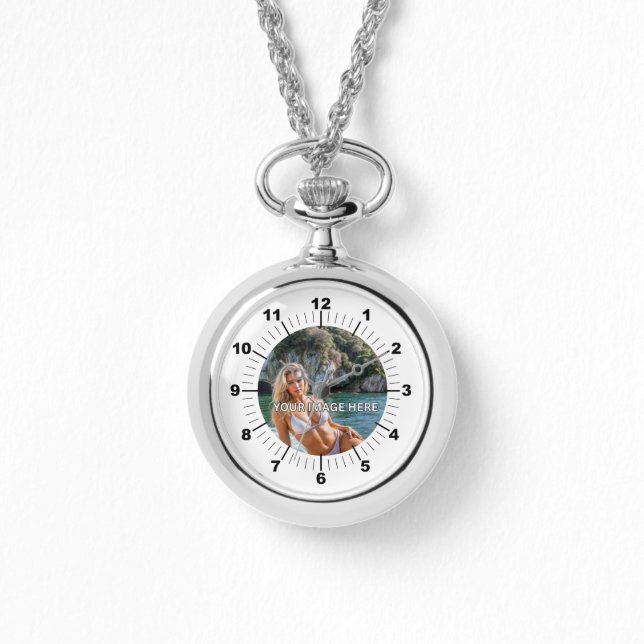 Relógio GLAM! 💎 Silver Necklace Watch Bling (Frente)