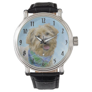Relógio Glen of Imaal Terrier Painting - Arte Original de 