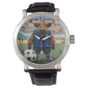 Relógio "Goal-Getter: Uma Vaca do Planalto Vestida para o 