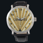 Relógio Gold Art Deco Design<br><div class="desc">Wrist watch art deco design. You can customise this watch with any text of your choice. Should you require any help with customising then contact us through the message link on this page. Art deco design wrist watch</div>