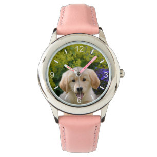 Relógio Goldie Retriever Dog Puppy - placa de discagem