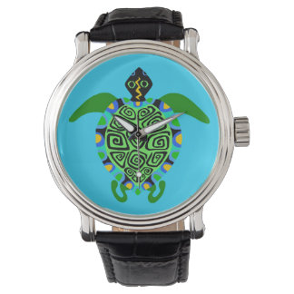 Relógio Gráfico - TURTLE marítima - Vida selvagem - Aqua -