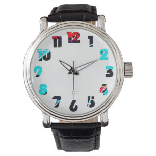 Relógio Grafite 14 Número Overlay Mens Watch cn