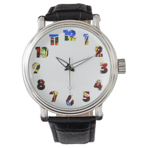 Relógio Grafite 17 Número Overlay Mens Watch