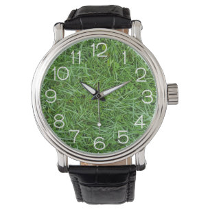 Relógio Grama Verde