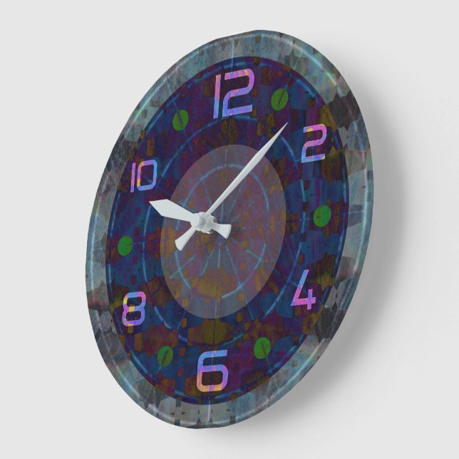 Relógio Grande 0202 ultra_ a001 Wall Clock (Relógio de parede ult (Ângulo)