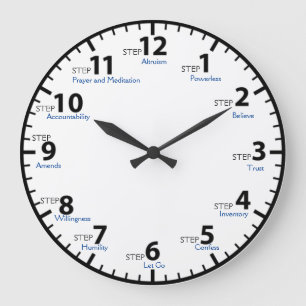 Relógio Grande 12 Etapa 12 Etapas de recuperação Sobriety Sober