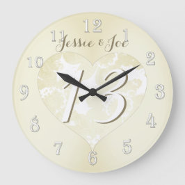 Relógio Grande 13 Casamento Coração Semelhante ao Casamento