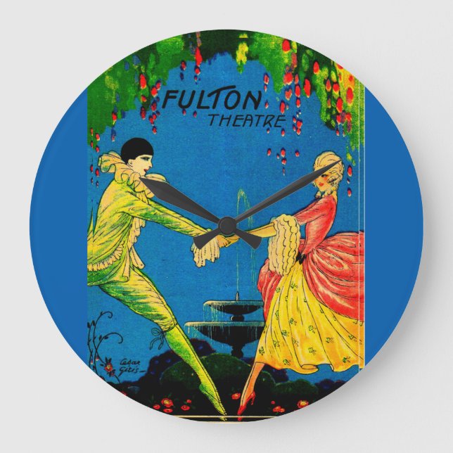 Relógio Grande 1927 Programa Teatro Fulton cobrir art (Frente)