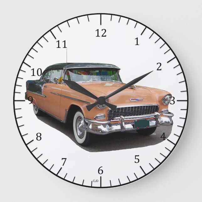 Relógio Grande 1955 Brown Bel Air clock (Frente)