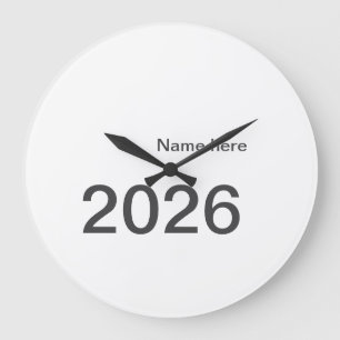 Relógio Grande 2026 2027 2028 nome título aqui ano letra negrito