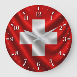 Relógio Grande 2026 Swiss flag watch