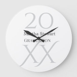 Relógio Grande 20XX bold le graduation name congrats school year 