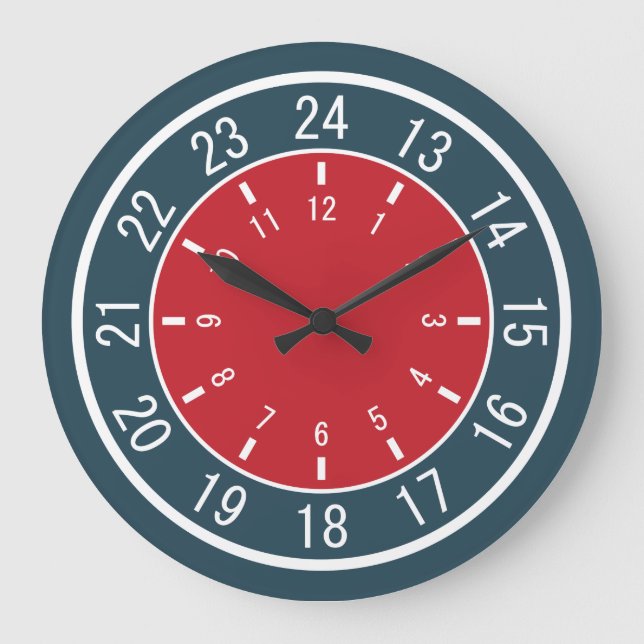 Relógio Grande 24-HOUR CUSTOM wall clocks (Frente)