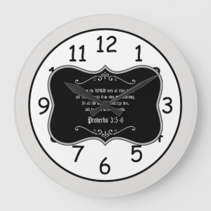 Relógio Grande 3:5 dos provérbio - presente cristão feito sob